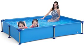 Piscina elevada Piscina retangular com bomba de filtro Piscina de jardim Piscina de jardim Azul