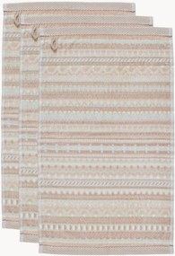 Toalhas em veludo e algodão felpudo Geometric Print, conjunto de 3