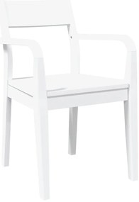 Cadeiras de jantar 2 pcs madeira de seringueira maciça branco