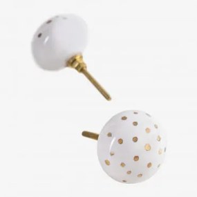 Pack De 2 Puxadores Em Cerâmica Amik Kids Branco - Sklum