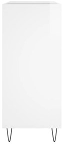 Armário p/ discos 84,5x38x89 cm deriv. madeira branco brilhante