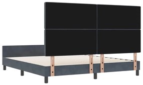 Cama vidaXL Cinza Escuro 180x200 cm Veludo