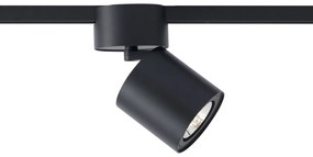 Foco moderno preto para sistema de calha monofásico GU10 70mm - Iconic Roto Moderno