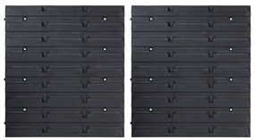 32 pcs kit caixas arrumação com painéis parede vermelho e preto