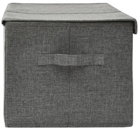 Caixa de arrumação 50x30x25 cm tecido antracite