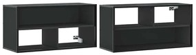 Móvel para TV 80x31x39,5 cm derivados de madeira/metal preto