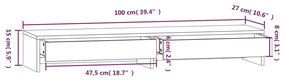 Suporte para monitor 100x27x15 cm madeira de pinho maciça