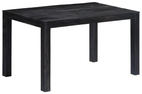 Mesa de jantar 140x80x76 cm madeira de mangueira maciça preto