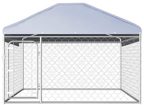 Canil de exterior com telhado 200x200x135 cm