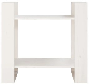 Estante/divisória 60x35x57 cm madeira de pinho maciça branco