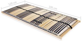 Estrado de ripas com 42 ripas 7 zonas 120x200 cm