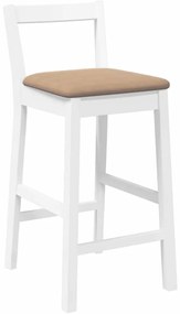Bancos de bar com almofadões 2pcs madeira de seringueira maciça