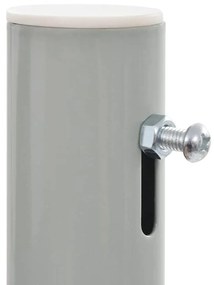 Toldo lateral retrátil para pátio 140x300 cm cinzento