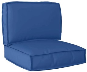 vidaXL Conjunto de 2 Almofadas de Palete Azul Royal Tecido Oxford