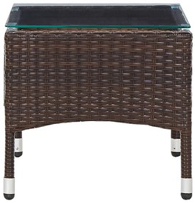 Mesa de centro 60x40x36 cm vime PE castanho