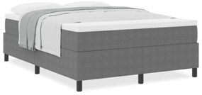 Cama Box Spring com Colchão Cinza Claro 160x200 cm Tecido de Veludo Co