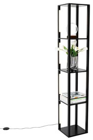 Candeeiro de pé design preto com LED regulável em 3 níveis - Tianna Design