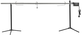 vidaXL Grelhador automático com motor em aço inoxidável 207x45x81 cm