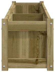 Vaso/floreira de jardim 180x31x31cm madeira de pinho impregnada
