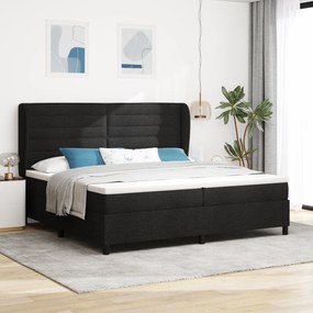 Cama Box Spring com Colchão vidaXL Preta 200x200 cm Tecido