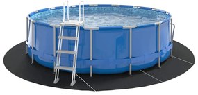 Lona de Piscina Preta Ø 458 cm, feita de tecido não tecido e em format