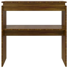 Mesa consola 80x30x80 cm derivados de madeira carvalho castanho
