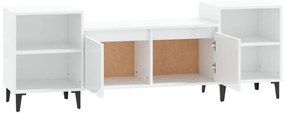 Móvel de TV 160x35x55 cm derivados de madeira branco brilhante