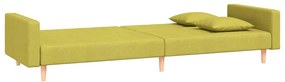 Sofá-cama 2 lugares com duas almofadas tecido verde
