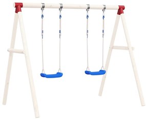 Assentos de baloiço com cordas 2 pcs 38x16 cm polietileno azul