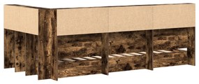 Cama com Estante Carvalho Enfumaçado 90x200 cm Madeira Engenharia