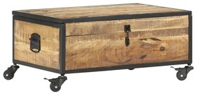 Mesa de centro 70x50x33 cm madeira de mangueira maciça