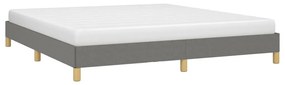 Estrutura de cama sem colchão 180x200 cm tecido cinzento-escuro