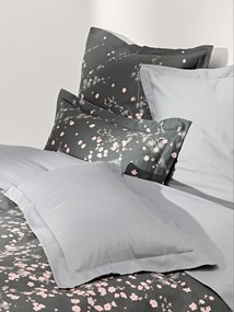 Capa de edredão em cetim de algodão com padrão floral Sakura