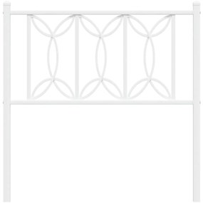 Cabeceira de cama 80 cm metal branco