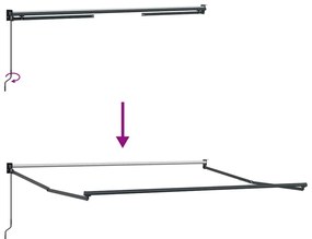 Toldo retrátil manual 300x250 cm bordô