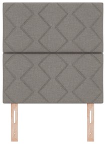 Cabeceira vidaXL Design de Blocos de Diamante Taupe 80 cm Tecido, Cabe