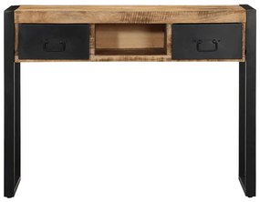 Mesa consola 100x35x75 cm manga de madeira áspera maciça