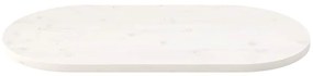 Tampo de mesa oval 90x45x2,5 cm madeira de pinho maciça branco