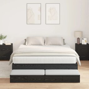 Estrado de Cama Carvalho Preto 140x200 cm
