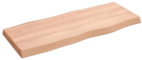 Tampo de mesa com bordas vivas carvalho tratado castanho-claro