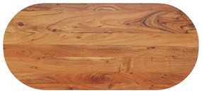 vidaXL Tampo de mesa oval 90x40x3,8 cm madeira de acácia maciça