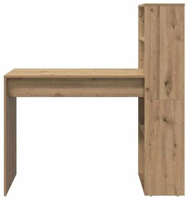 Mesa com Armazenamento Carvalho Artesanal 113x54x120 cm Madeira Engenh