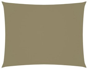 Para-sol estilo vela tecido oxford retangular 2,5x4 m bege