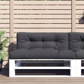 vidaXL Almofadão para sofá de paletes 120x40x12 cm tecido antracite