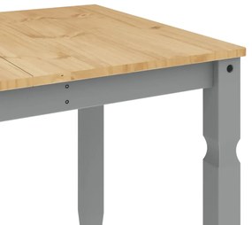Mesa de jantar Corona 160x80x75 cm madeira pinho maciça cinza