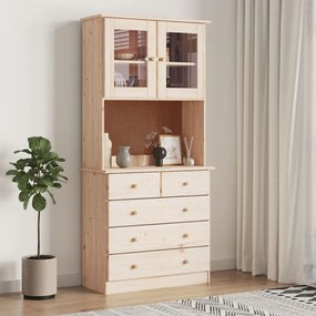 vidaXL Aparador alto ALTA 77x35x165 cm madeira de pinho maciça