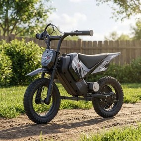 Mota elétrica para Crianças 12V SHARK, 3 a 6 anos rodas ar bombeado, preta