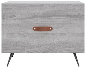 Mesas de centro 2 pcs 50x50x40 cm madeira proc. sonoma cinza