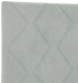 Estrutura de Cama vidaXL Cinza Claro 90x190 cm Veludo