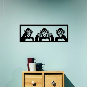 Acessório Decorativo de Parede Metal-493 – Preto – 70 x 25 cm